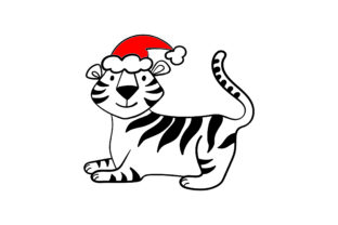 Christmas Black and White Tiger