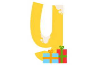Christmas Letter Y for Festive Branding