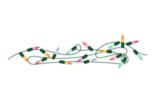 Christmas Lights in a Line