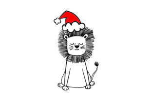 Christmas Lion: A Bold Graphic Design Asset for Seasonal Branding
