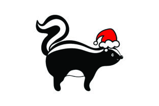 Christmas Skunk: A Festive Graphic Design Asset