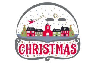 Christmas Snow Globe with Town