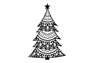 Christmas Tree Mandala for Editorial Design