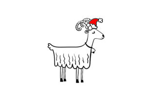 Christmas White Goat