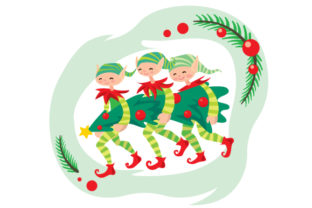 Elves Carrying Christmas Tree