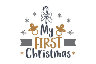 My First Christmas Candy Cane: A Festive Graphic Design Asset