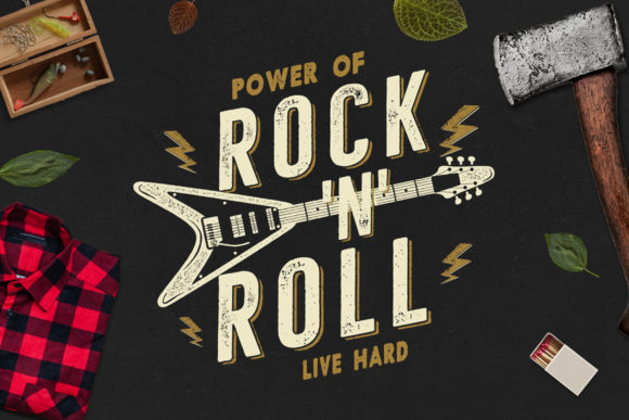 Rock N Roll Print for T-Shirt SVG