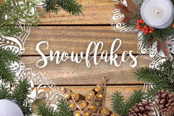 Snowflakes - Xmas Lacy Coloring Pages