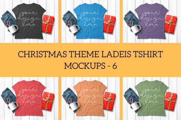 Xmas T-Shirts Mock Ups for Seasonal Content